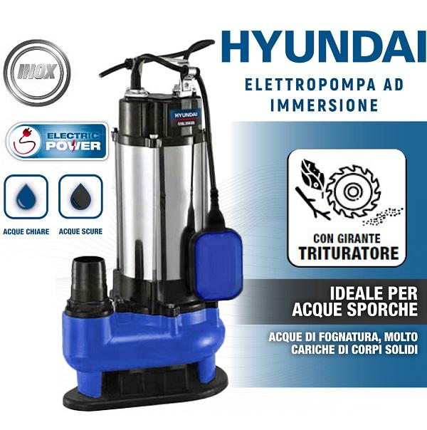 Pompa Sommersa Acque Scure con Trituratore 750w 1300 lt/h TOTAL