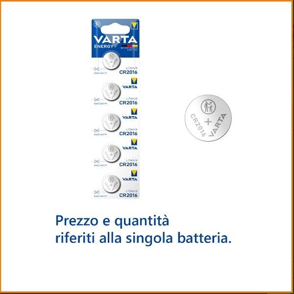 Batteria a Bottone 3V 2016 *(1pz) varta