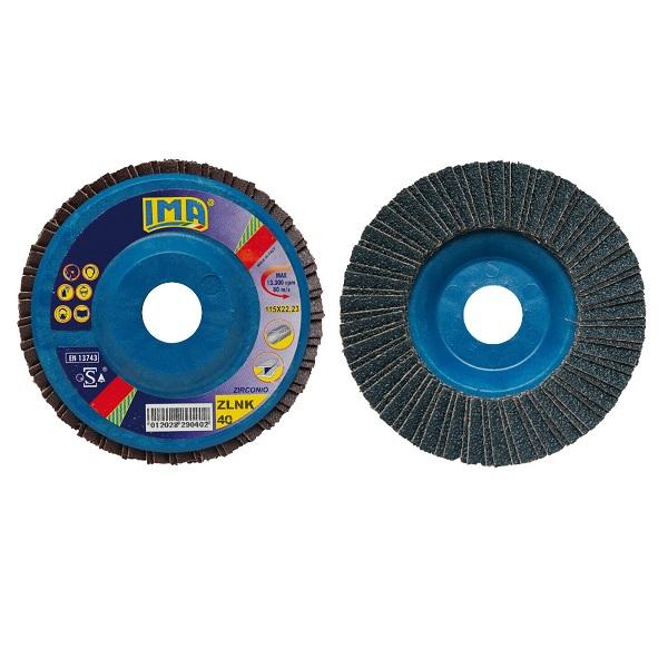 Disco Lamellare Zirconio supporto in Nylon GR.120 115x22mm IMA