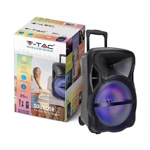 Altoparlante ricaricabile con woofer 35w V-TAC