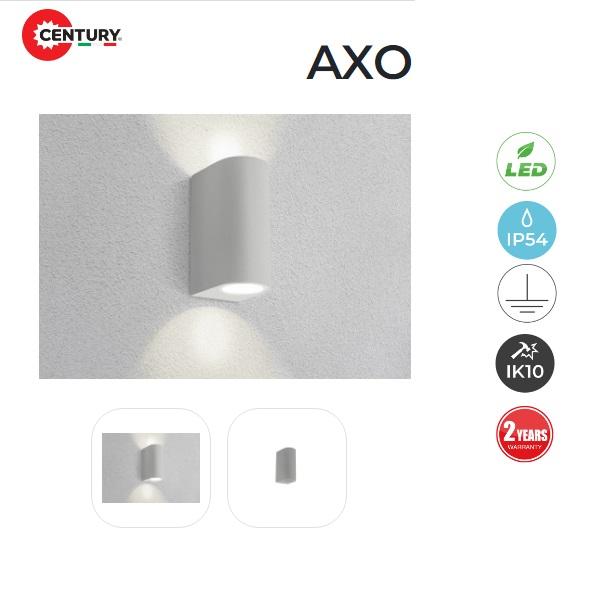 Applique LED AXO Bidirezionale IP54 Grigio 2xGU10 Century