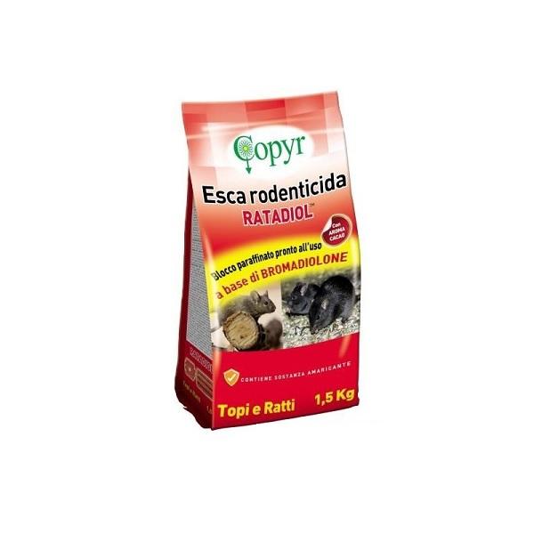 Esca Fresca per Topi in bustine da 15gr 1,5kg copyr