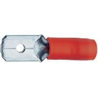 Faston Maschio 6,3mm Isolato Rosso per cavo 0,5-1mm wurth