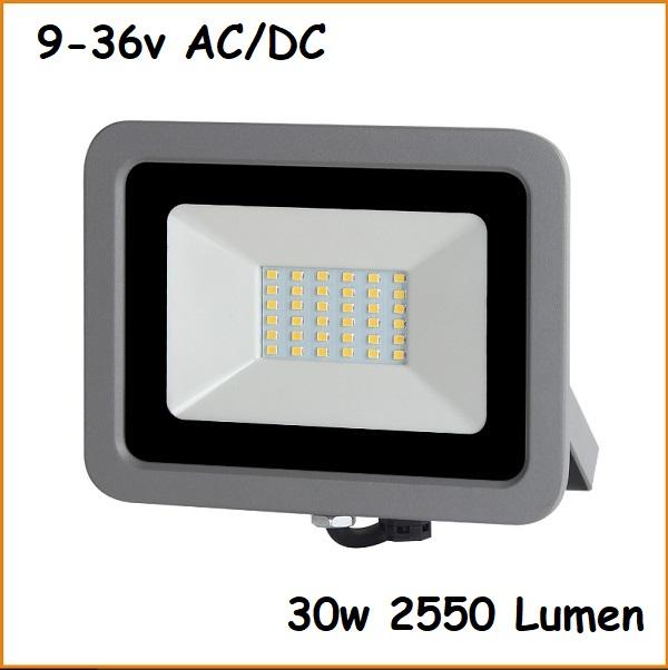 Proiettore Led 30W Luce Natura 9-30V AC/DC 2550 Lumen alcapower