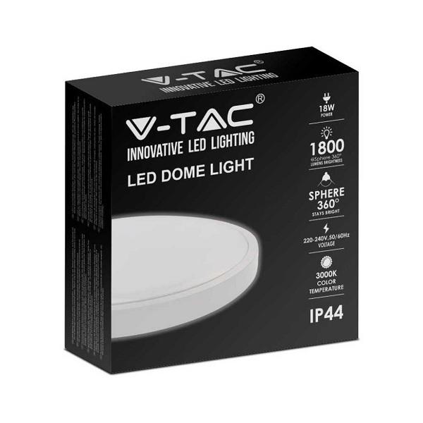 Plafoniera LED da Parete Rotonda 18w 1800 Lumen Luce Fredda V-TAC