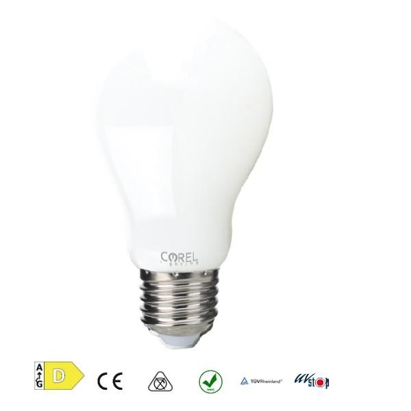 Lampada Goccia LED a Filamento Opale E27 13w Luce Natura 1800 Lumen Corel