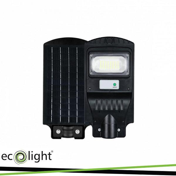 Lampione stradale solare 30w 4000k IP65 Ecolight