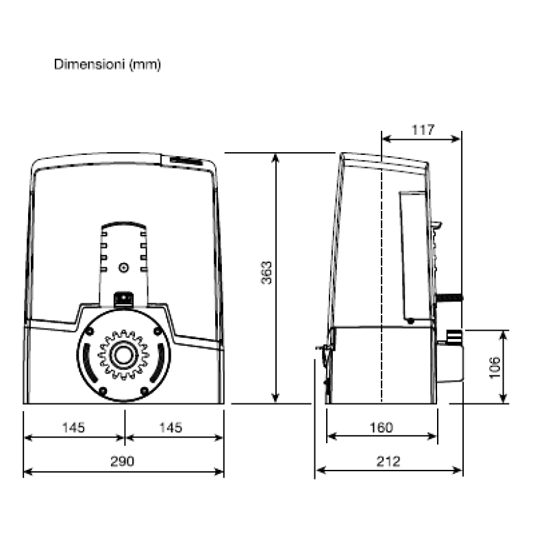 CAME BXV - KIT Automazione Scorrevole Connect BXV 600Kg 24V + 4 Mt Cremagliera CAME 8K01MS-004+4CREM