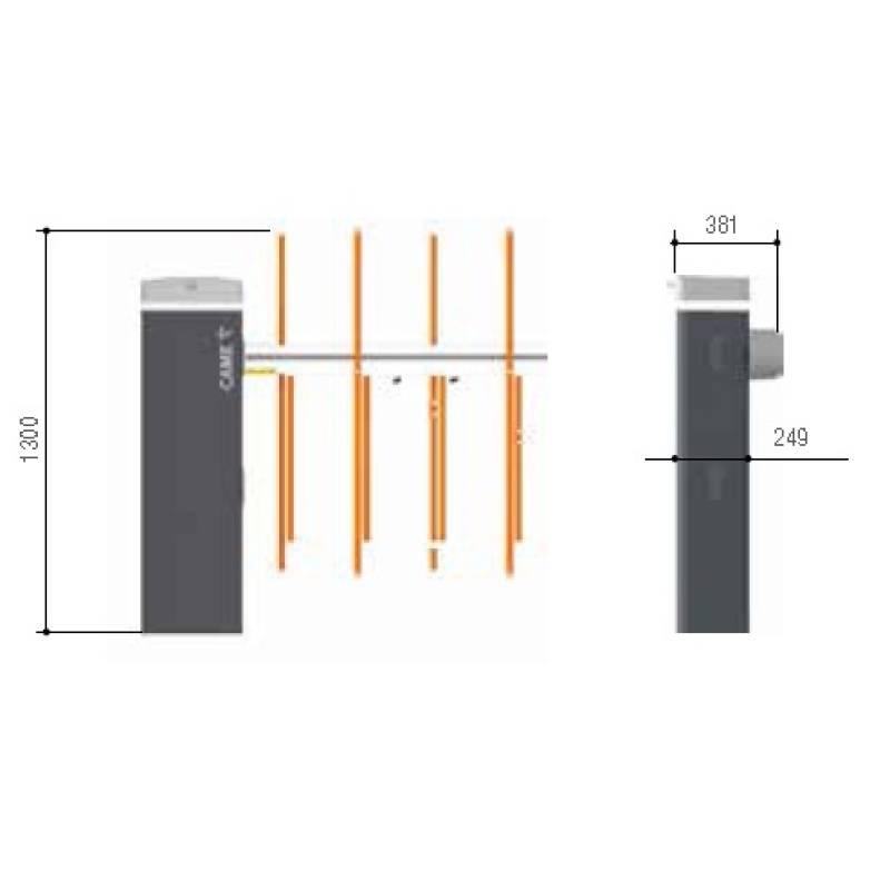 CAME GT4 - GGT40AGS Barriera Automatica In Acciaio Verniciata Completa Di Quadro Comando CAME GGT40AGS