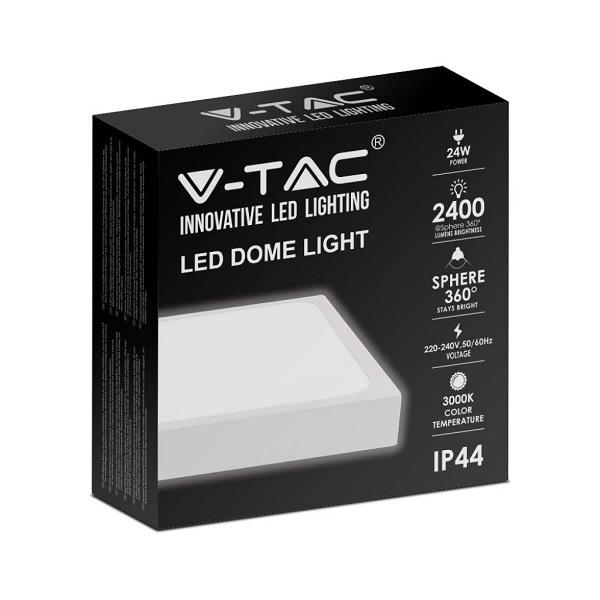 Plafoniera LED da Parete Quadrata 24w 2400 Lumen Luce Natura