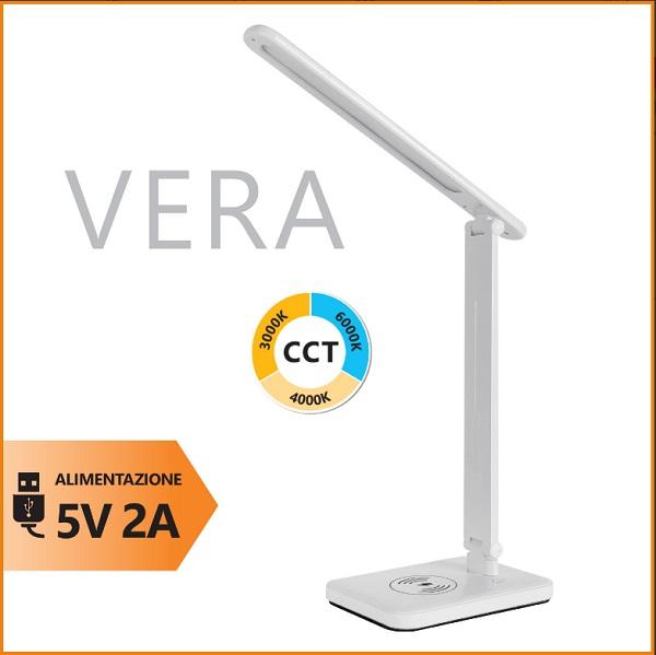 Vera - Lampada da tavolo CCT con wireless charger alcapower