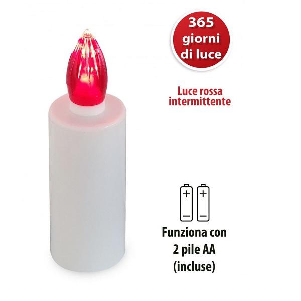 Lumino Votivo luce rossa intermittente 365 Giorni