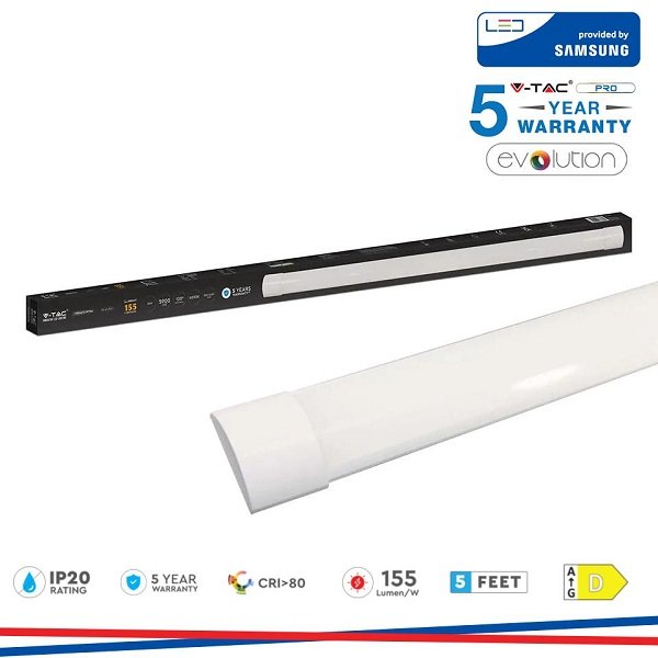 Plafoniera SLIM LED 38w 150cm IP40 Luce Fredda 5900 Lumen