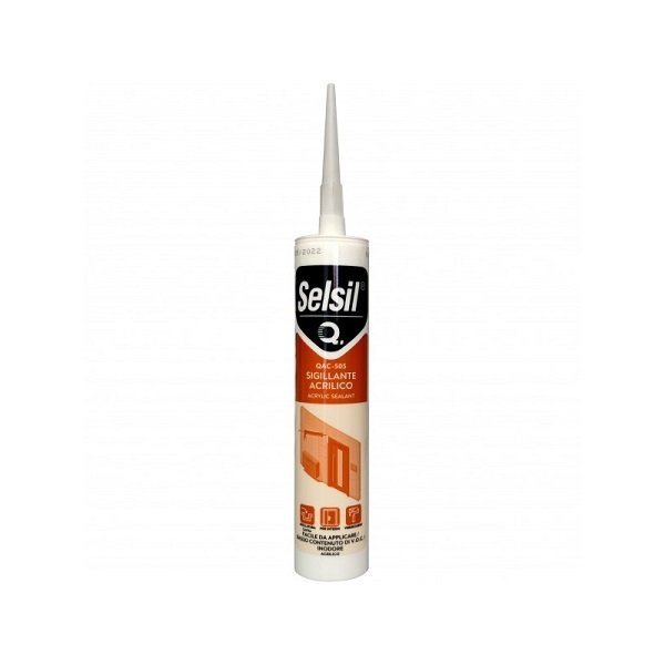 Sigillante Acrilico Bianco Professionale Fessure e Muri 310ml Selsil