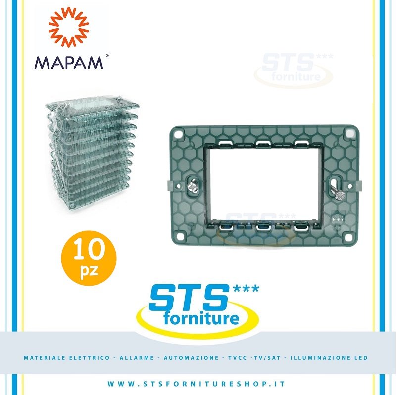 10pz Telaio 503 Compatibile Vimar Plana 14613 MAPAM Z6003