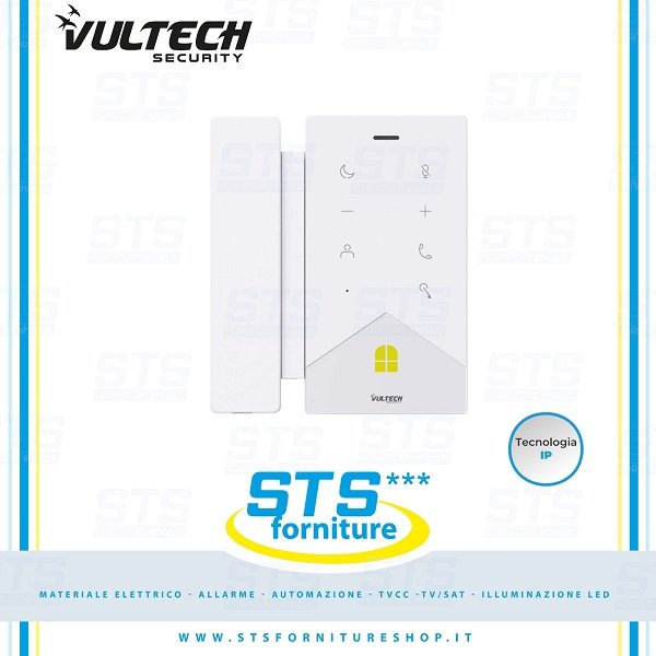 Cornetta da interno IP Linux colore bianco Intercom Vultech Security VS-PI211H-LXB