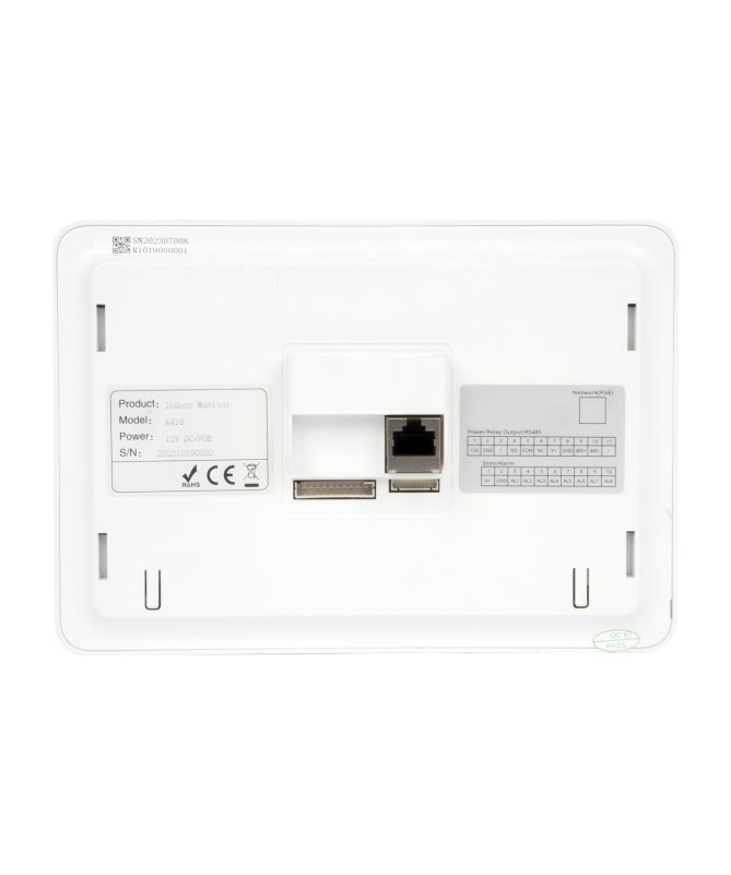 Monitor IP Android videocitofono da interno 7” IPS LCD con Wifi colore Bianco Intercom Vultech Security