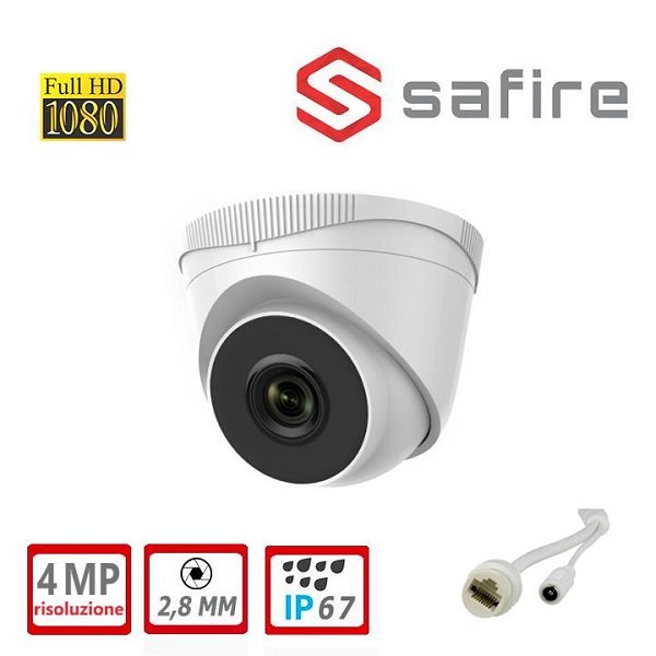 Telecamera Dome IP 4 Megapixel 2,8mm IR 30mt SAFIRE