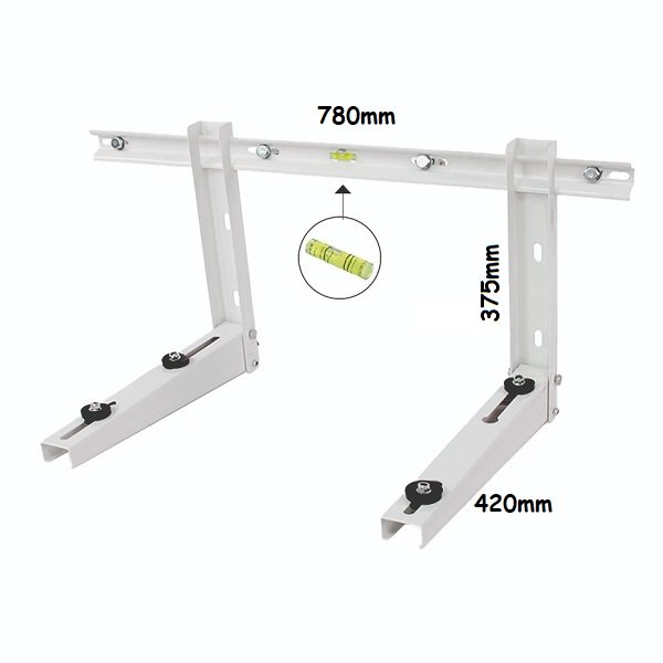 Coppia Mensole per Climatizzatore 420x375x780 con Traversa 120Kg ferrari