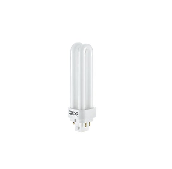 Lampada Risparmio 18W/830 G24q-2 4 Piedini Luce Calda