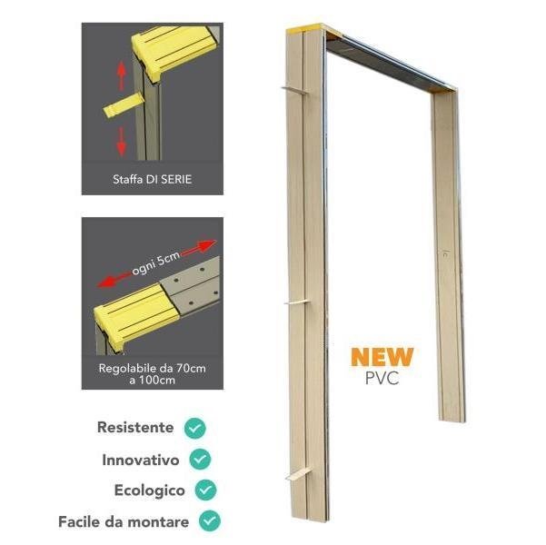 Controtelaio PVC Regolabile 70-100cm Spessore 10,5cm Pratiko