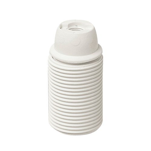 Portalampada E14 Filettato Bianco
