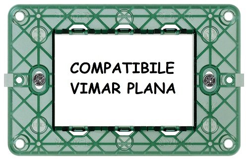 Telaio 3 Moduli Compatibile Vimar Plana VP42 ECOVA