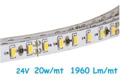 Strip LED 24V 2835 240 Led/mt 20w/mt Luce Fredda ELCART