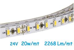 Strip LED 24V 2835 240 Led/mt 20w/mt 2268 Lumen/mt Luce Natura MKC 499053103