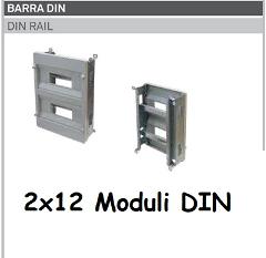 Supporto DIN 2x12 Moduli per Quadro Termoplastico 400x300