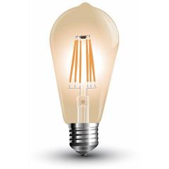 Lampada Goccia LED a Filamento E27 4w Luce AMBRA 2200°k V-TAC