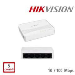 Switch 5 Porte 10/100 Mbps HIK Vision