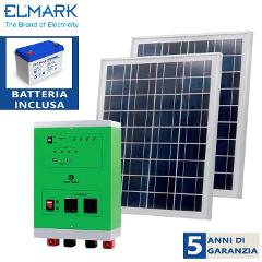 Impianto solare casa 2000w/36v 250wx2 + batteria acc. 100ah ELMARK 98SOL2000W