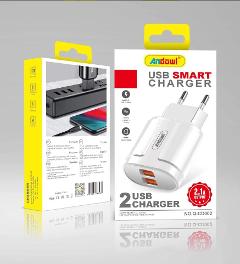 Caricabatterie da Rete Fissa Fast Charger 2,1A 10w 1x USB Andowl