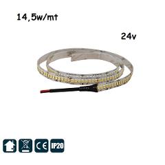 Strip LED 24V 2835 192 Led/mt 14,5w/mt Luce Natura 2100 Lm/mt*(Prezzo a mt) Poliplast