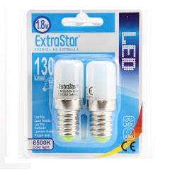 Lampada LED Piccola Pera E14 1,8w Luce Fredda 130 Lumen *(2pz) Extrastar