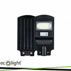Lampione stradale solare 30w 4000k IP65 Ecolight