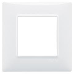 Placca 2M Bianco per Scatola Rotonda Compatibile Plana Ettroit