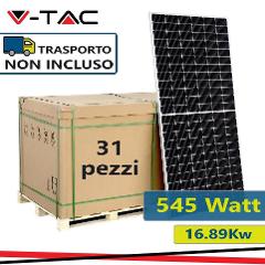 Pannello solare Mono 545w Pallet 31pz 16,89 Kw V-TAC 1135431