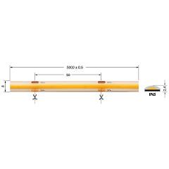 Strip LED COB IP65 280 Led/mt 12w/mt Luce Fredda 24V 8mm Serie Ariete Elcart