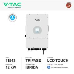 Inverter trifase 12Kw ibrido CEI-021 ON/OFF Grid wifi incluso Dahua