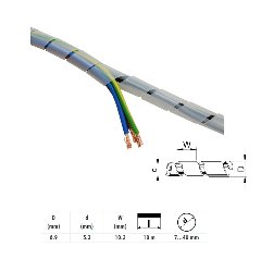 Spiralina Avvolgi Cavo Bianca 7-40mm *(prezzo mt)