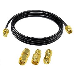 Prolunga Antenna SMA Maschio Femmina 2mt RG174 Con 3 Adattatori TUOLNK