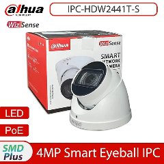 Telecamera Dome IP 4 Megapixel 2,8mm IR 30mt con Audio Dahua