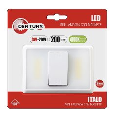 PROIETTORE LED ITALO a Batterie 4x1,5V AAA 3w Luce Natura Century