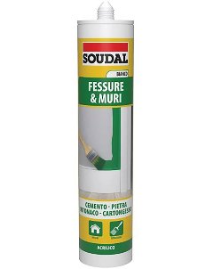 Sigillante Acrilico Bianco Professionale Fessure e Muri 300ml Soudal