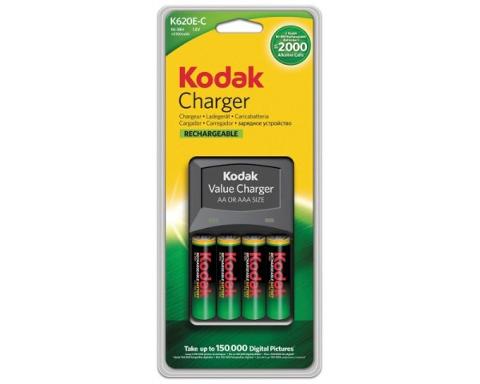 Caricabatterie completo di 4 Stilo 2100mAh Kodak