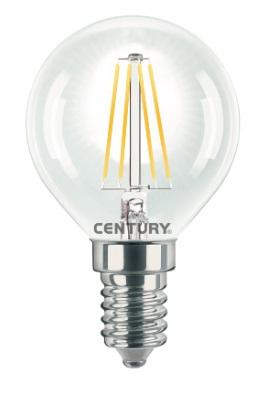 Lampada Mini Sfera Led Filamento E14 6w Luce Calda 806 Lumen Century