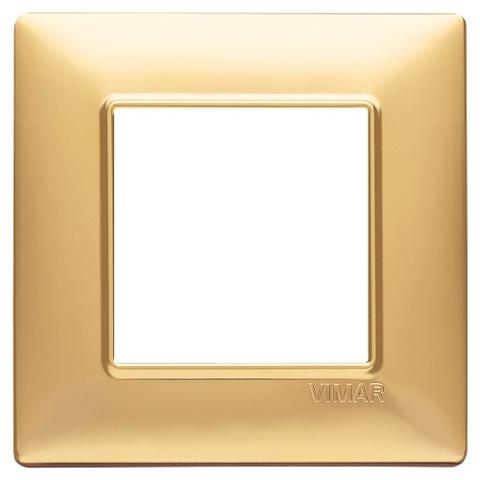 Placca 2M Oro Opaco per scatola rotonda Vimar