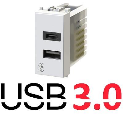 Presa USB 3A Compatibile Vimar Plana Vimar